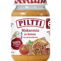 Lastenateria Piltti 190 g makaronia ja kanaa 6 kk