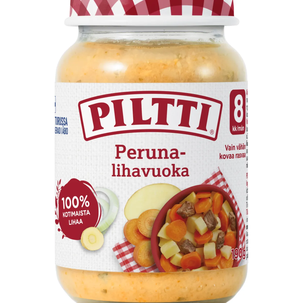 Lastenateria Piltti 190 g Peruna-lihavuoka 8 kk
