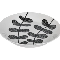 Lautanen Kotikulta 19 cm Emma mustavalkoinen