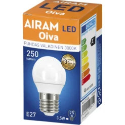 LED-koristelamppu OIVA 3W 3000K E27 250lm
