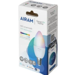 LED-kynttilälamppu Airam SmartHome 5 W opaali E14, 470 lm, RGB/TW 2700-6500 K