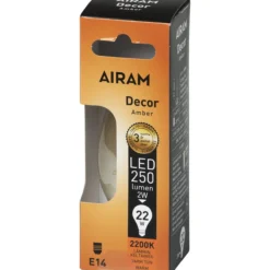 LED-kynttilälamppu AMBER antiikki 2,5 W 225 lm E14 2200K kirkas