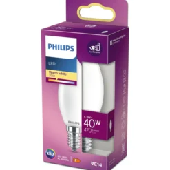 LED-kynttilälamppu Philips 40 W E14 huurrettu