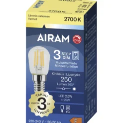 LED-lamppu T26 3-Step 2,5 W 2700K E14 250 lm