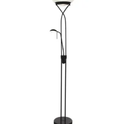 LED-lattiavalaisin Aneta Lighting Cannes upplight, musta