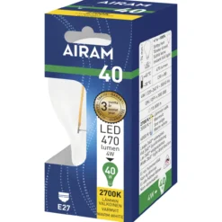 LED-vakiolamppu kirkas 4,5 W E27 filam. 470 lm 360°
