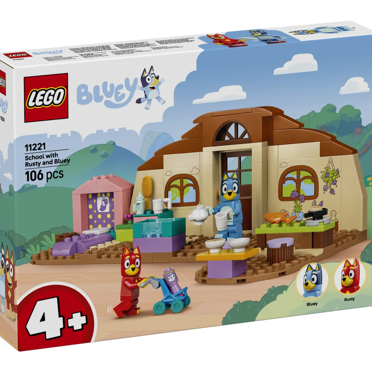 LEGO Bluey 11221 Rasse ja Tuuri koulussa