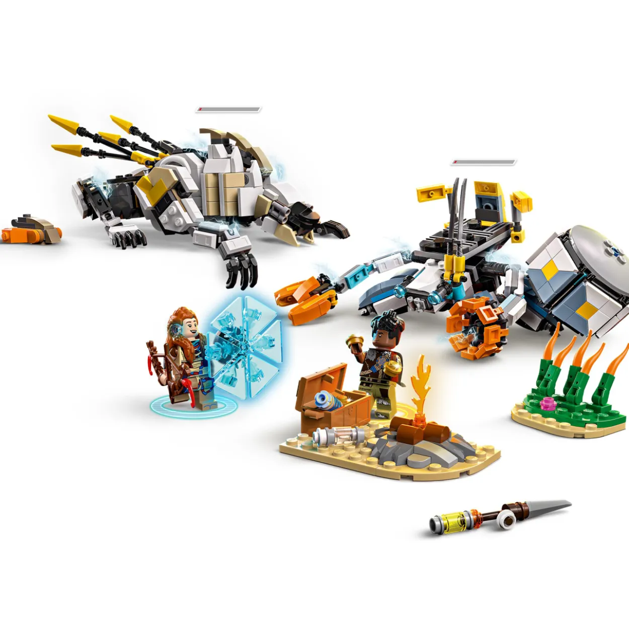LEGO Horizon 77037 Aloy ja Varl vastaan Kilpikipittäjä ja Sahahammas