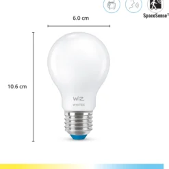 Älylamppu WiZ Tunable White 60 W E27, huurrettu