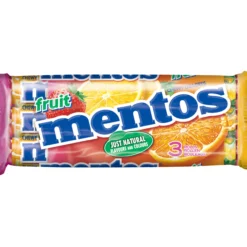 Mentos Fruit 3 x 38 g pastilli