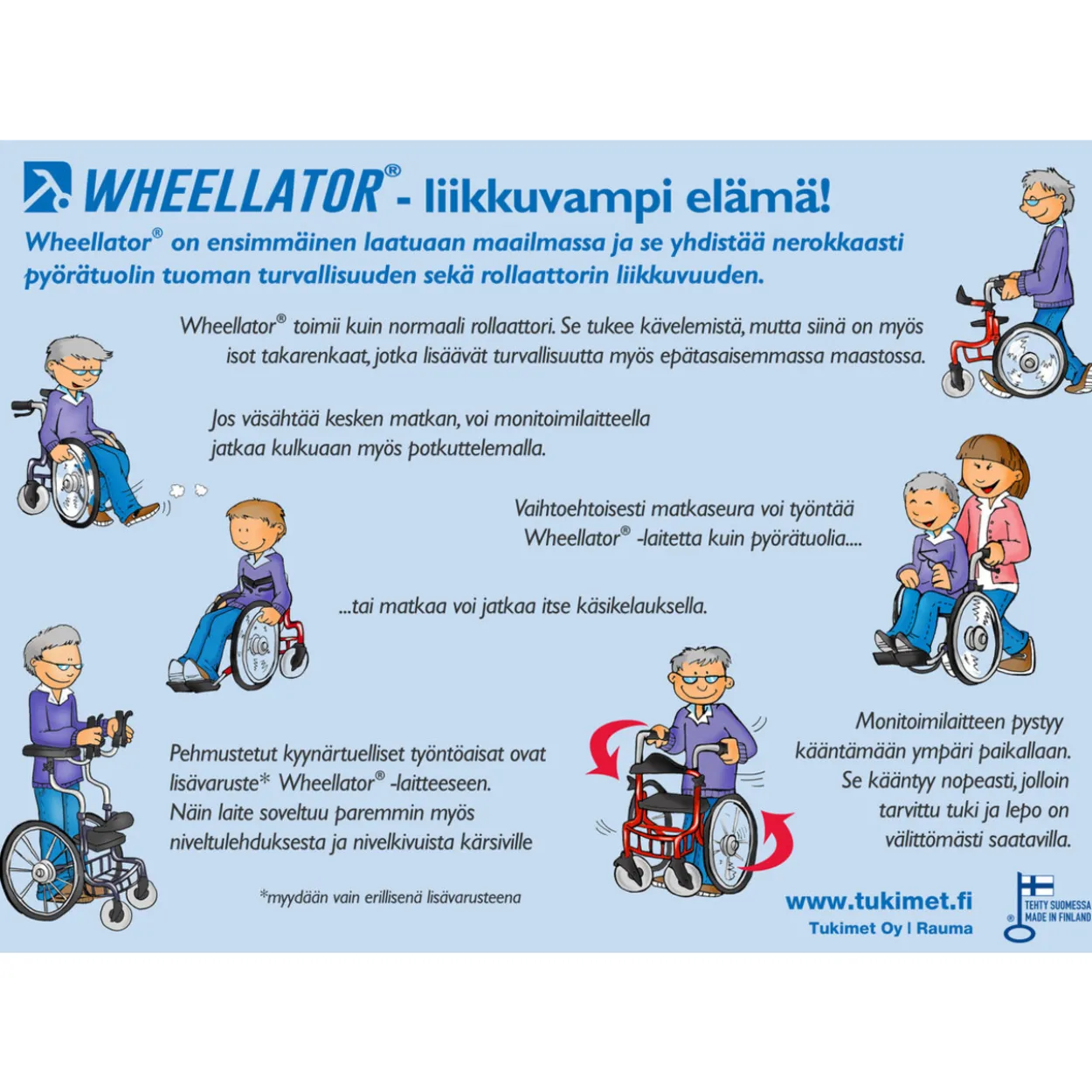 Monitoimirollaattori Wheellator, punainen