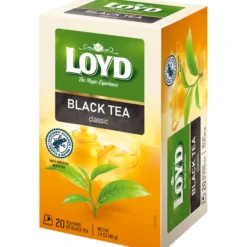 Musta tee Loyd 20 kpl Classic pyramidipussi