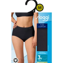 Naisten maxi-alushousut Sloggi Pure Comfort, 3 kpl/pkt