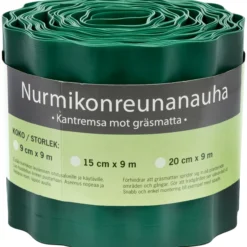 Nurmikonreunanauha 9 cm x 9 m, vihreä
