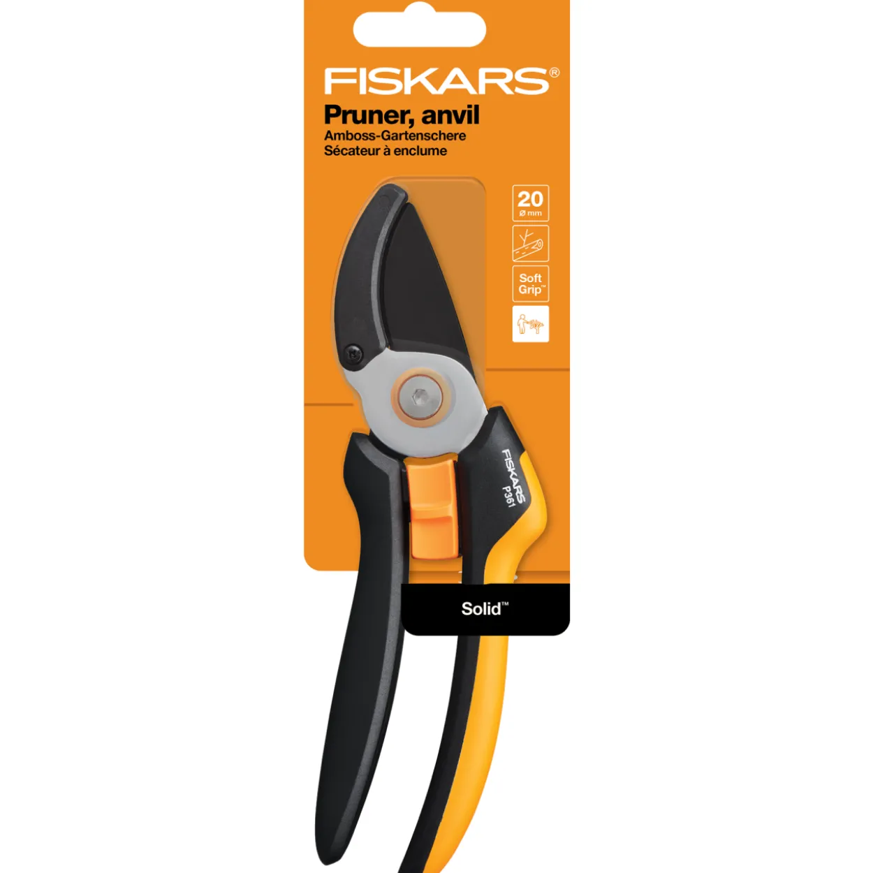 Oksasakset Fiskars Solid, alasinmalli, L, P361