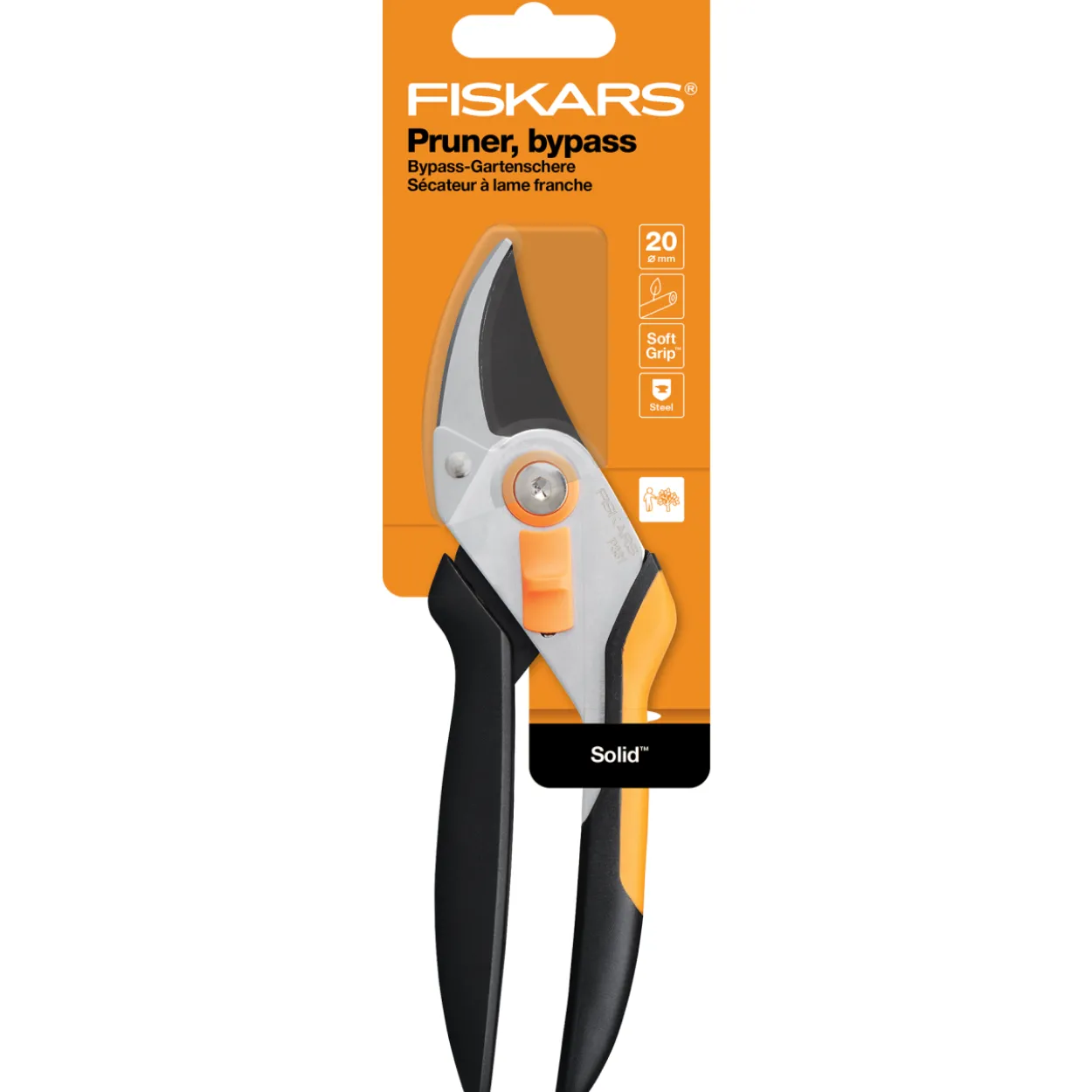 Oksasakset Fiskars Solid, ohileik, metalli, P331