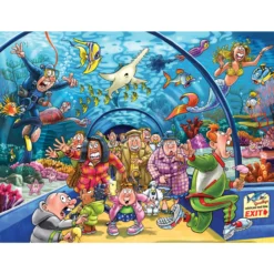 Palapeli Jumbo 1000 palaa Wasgij Original 43 Aquarium Antics!