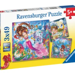 Palapeli Ravensburger Charming Mermaids 3x49 palaa