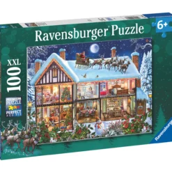 Palapeli Ravensburger Christmas At Home 100 palaa