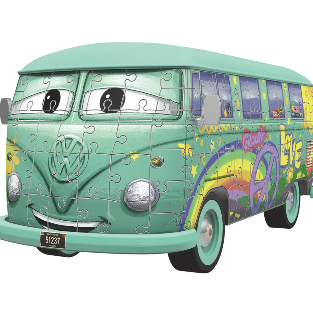 Palapeli Ravensburger 3D Volkswagen T1 Cars Fillmor 162 palaa