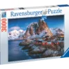 Palapeli Ravensburger Hamnoy Lofoten 3000 palaa