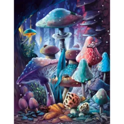 Palapeli Ravensburger 500 palaa Moonlight Mushrooms Glow