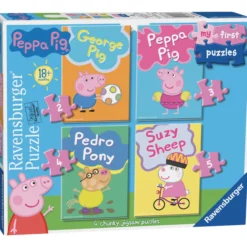 Palapeli Ravensburger 2/3/4/5 palaa Peppa Pig My First Puzzles