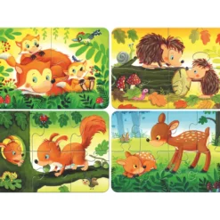Palapeli Ravensburger 2/4/6/8 palaa Forest Animal Fun