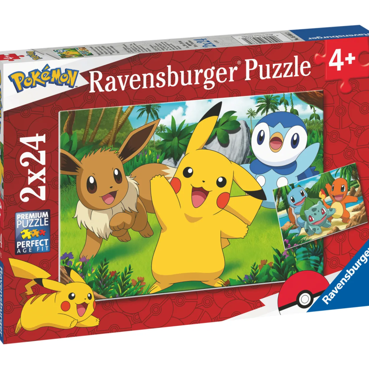 Palapeli Ravensburger Pokémon 2x24 palaa