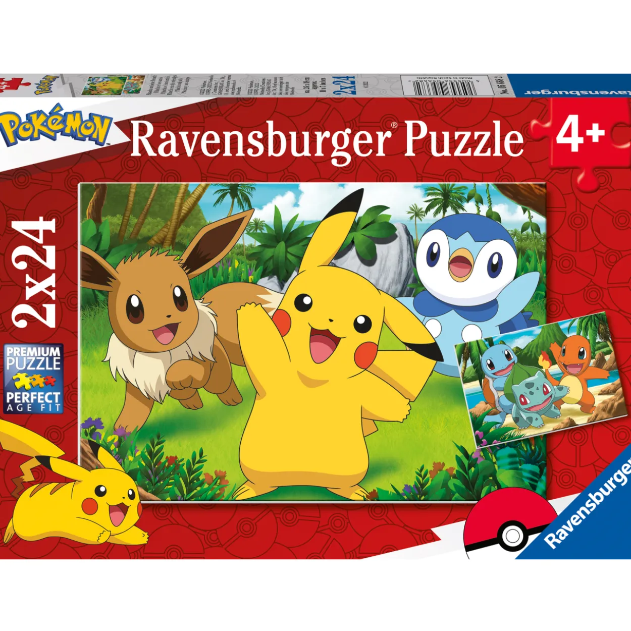 Palapeli Ravensburger Pokémon 2x24 palaa