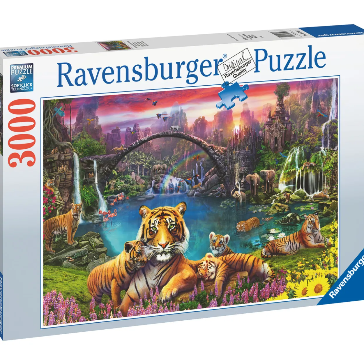 Palapeli Ravensburger Tiger In Paradise 3000 palaa