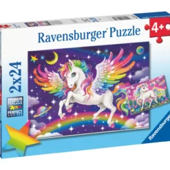 Palapeli Ravensburger Unicorn And Pegasus 2x24 palaa