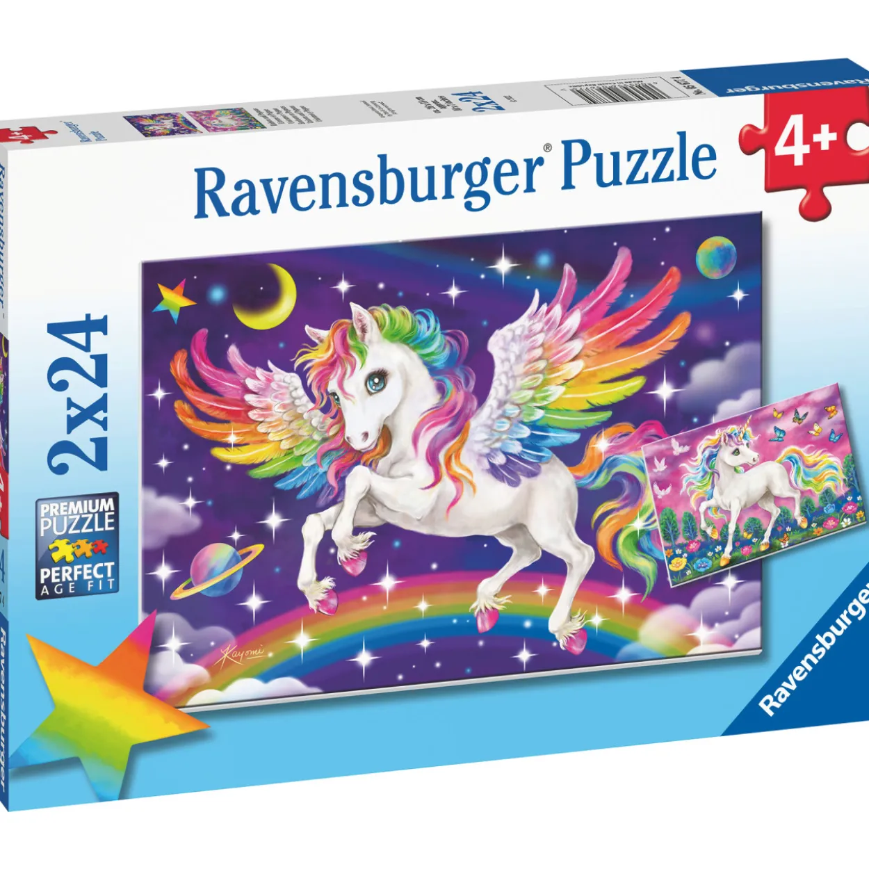 Palapeli Ravensburger Unicorn And Pegasus 2x24 palaa