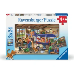 Palapeli Ravensburger 2 x 24 palaa Airplane & Train Repairs