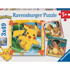Palapeli Ravensburger 3 x 49 palaa Pokémon