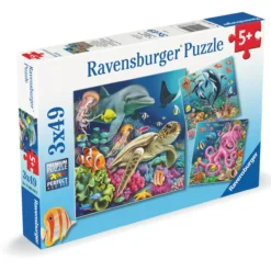 Palapeli Ravensburger 3 x 49 palaa Under Water