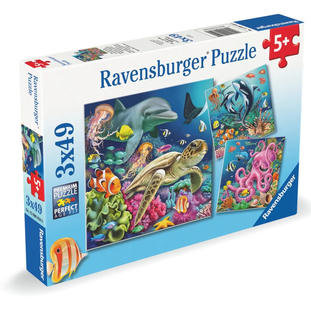 Palapeli Ravensburger 3 x 49 palaa Under Water