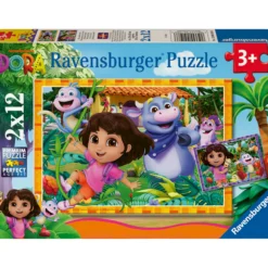 Palapeli Ravensburger 2 x 12 palaa Dora the Explorer