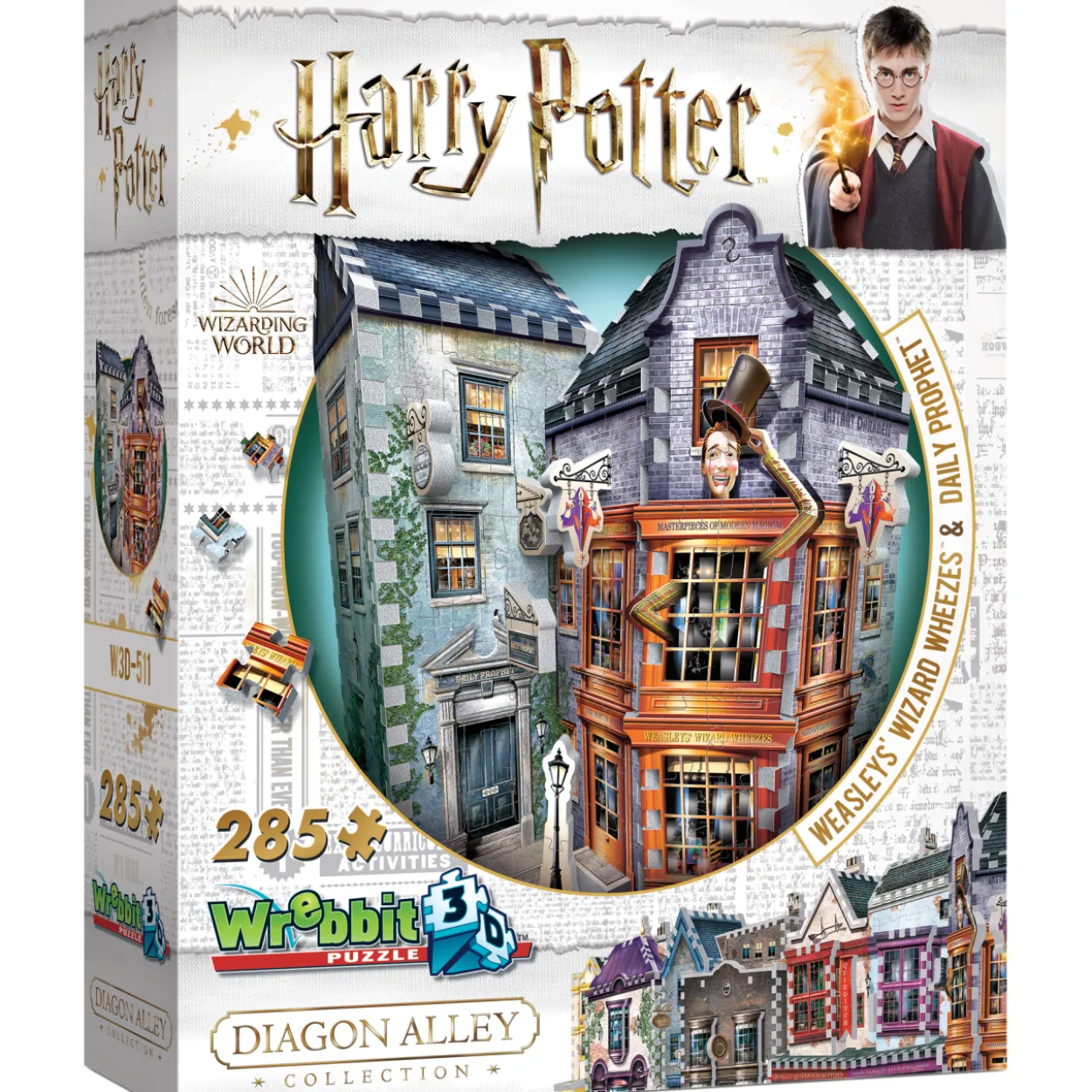 Palapeli Wrebbit 3D Weasleys WW & Daily Prophet 285 palaa