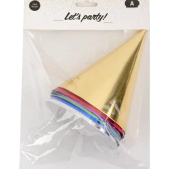 Partyhattu Let's Party 6 kpl metallimix
