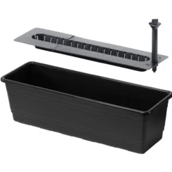 Parvekelaatikko 55 cm kestokastelu musta