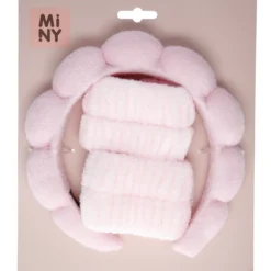 Pehmohiuspanta ja rannekkeet Miny pinkki