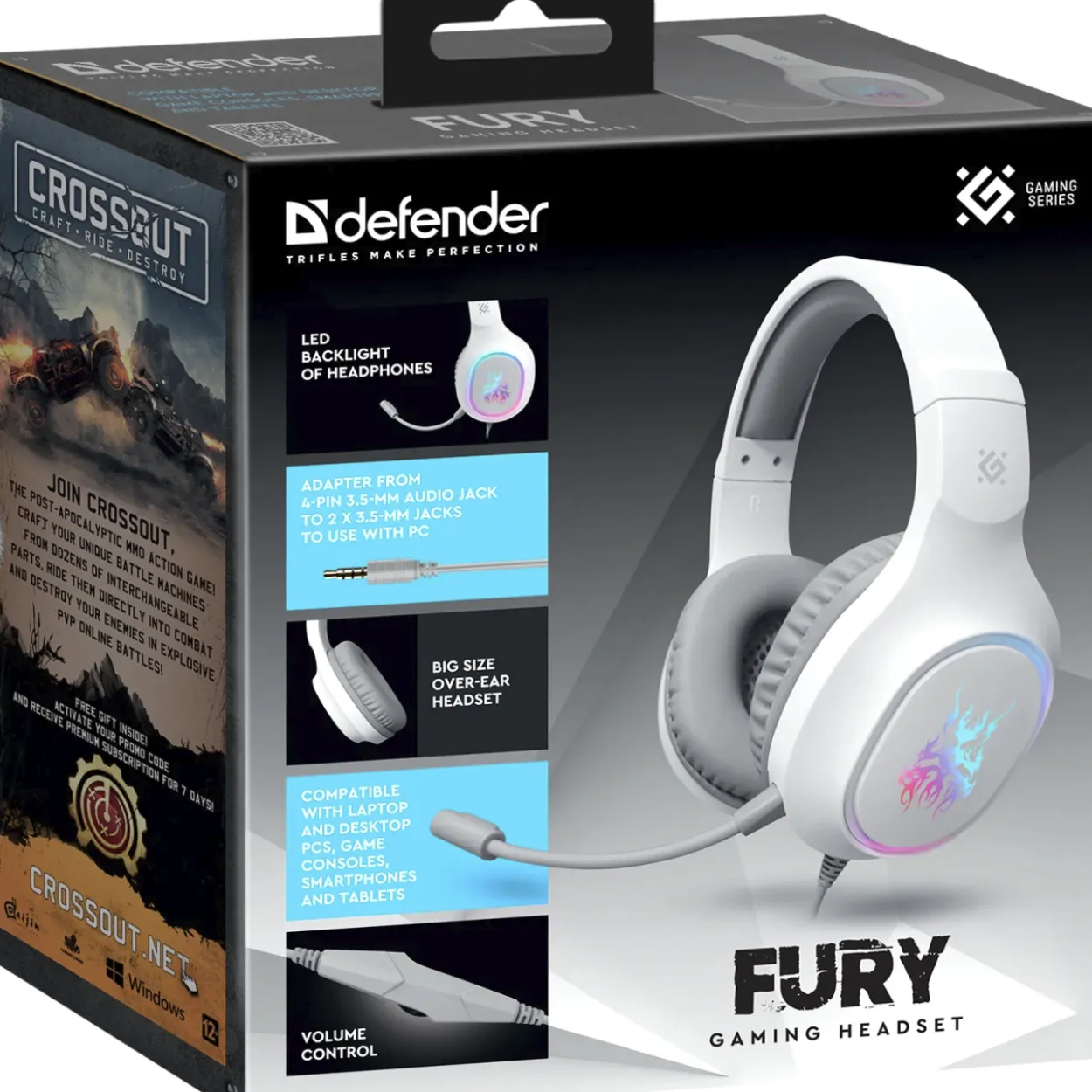 Pelikuulokkeet Defender Fury