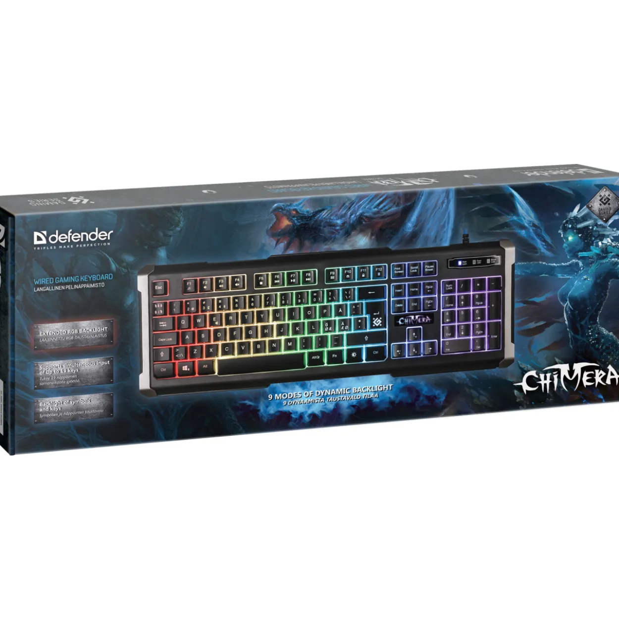 Pelinäppäimistö Defender Chimera GK-280DL