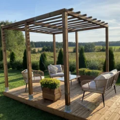 Pergola Patio Terassit 3x4m, kestopuu