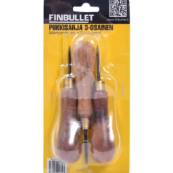 Piikkisarja puukahvalla 3-os