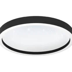 Plafondi EGLO connect.z Montemorelos-z led 17,8W Ø42cm musta/valkoinen, kristalliefekti