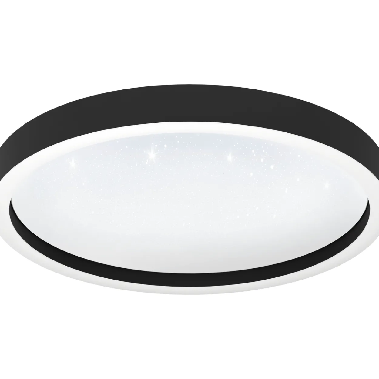 Plafondi EGLO connect.z Montemorelos-z led 17,8W Ø42cm musta/valkoinen, kristalliefekti