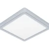 Plafondi EGLO Fueva 5 led 17W 21x21cm kromi/valkoinen