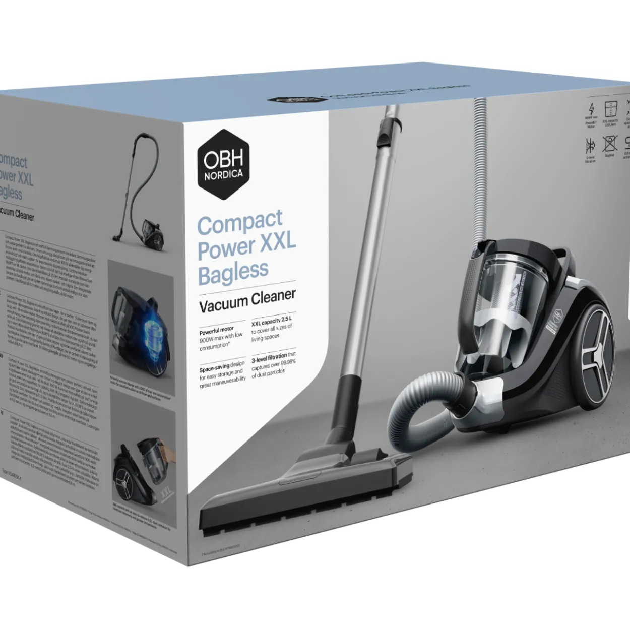 Pölynimuri OBH Nordica Compact Power XXL, pölypussiton